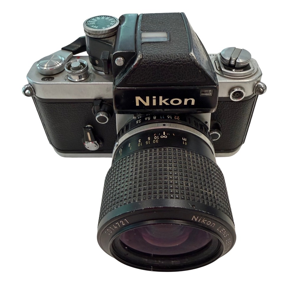 Nikon F2 Photomic 35mm SLR Camera Silver Black Series E 36-72mm f/3.5 Lens